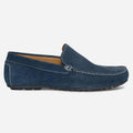 Mocassin bleu en cuir velours - 1