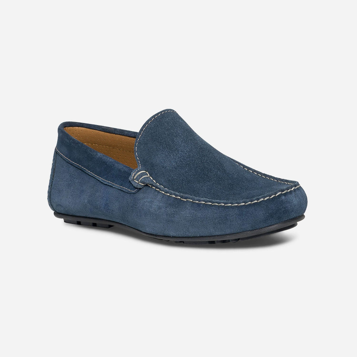 Mocassin bleu en cuir velours - 2