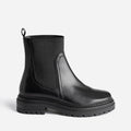 Chelsea boots TEXTO noir en cuir à semelle crantée - 1