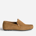 Mocassin camel en cuir velours - 1