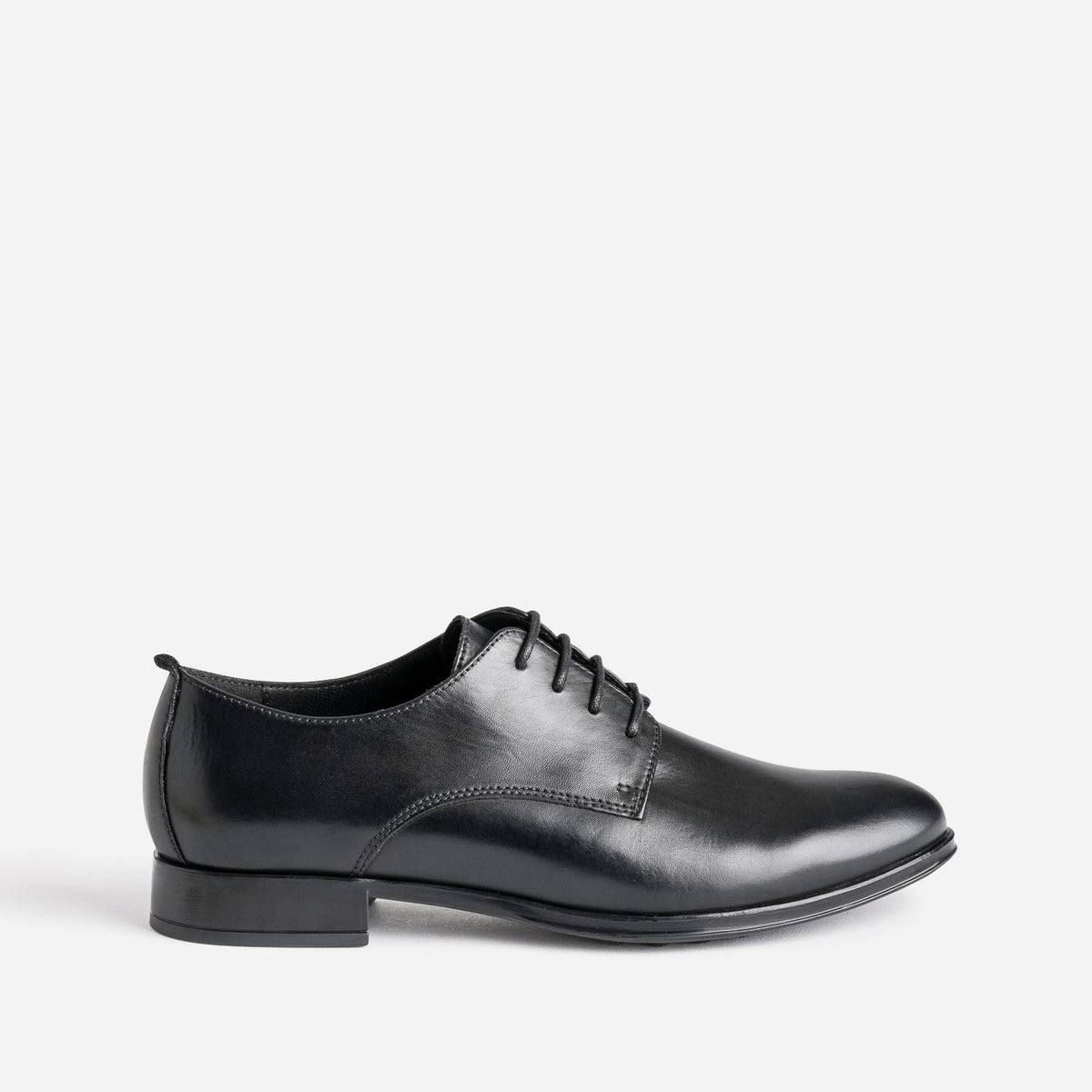 Derby noir en cuir - 1