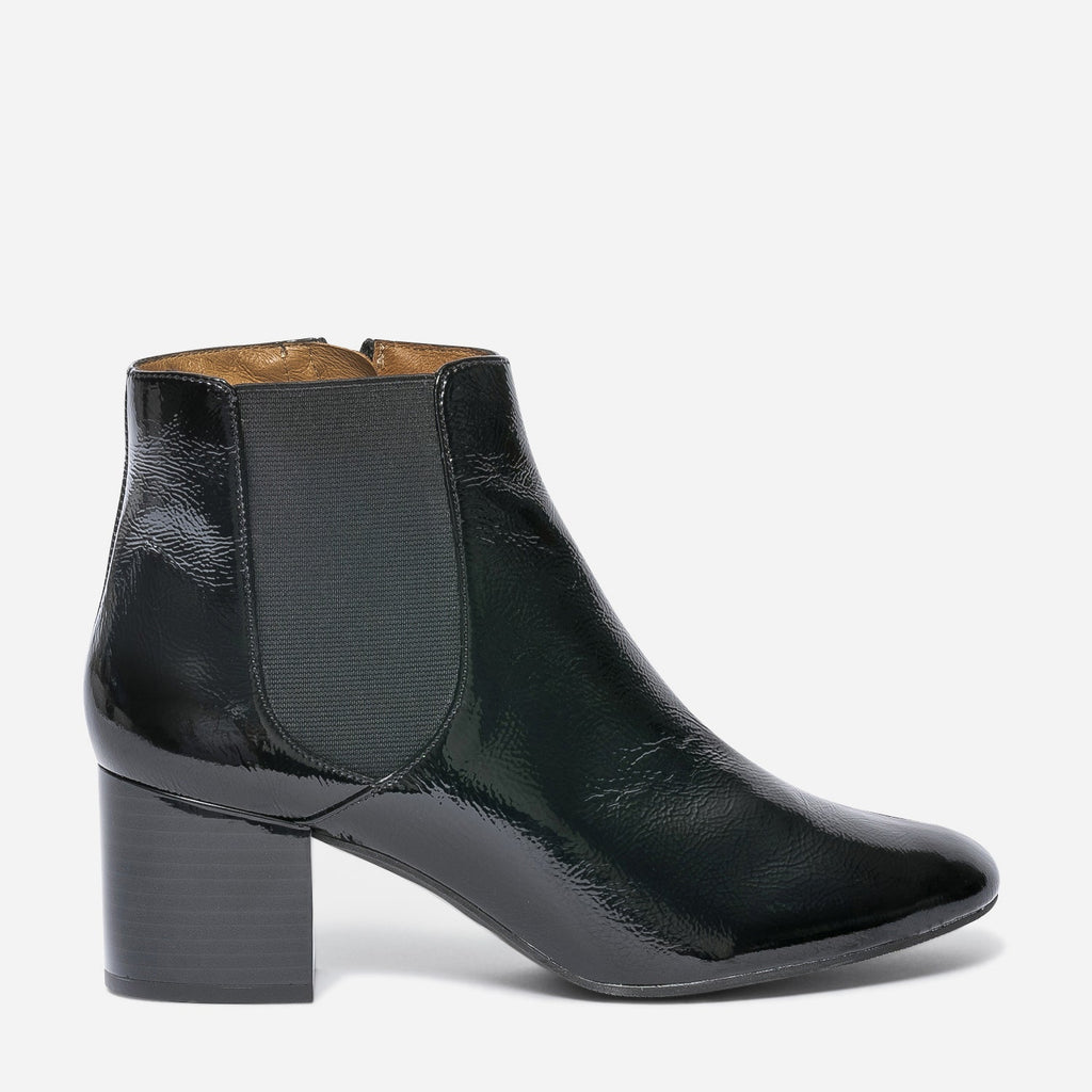 Chelsea boots ERAM FLEX noir en cuir verni - 1
