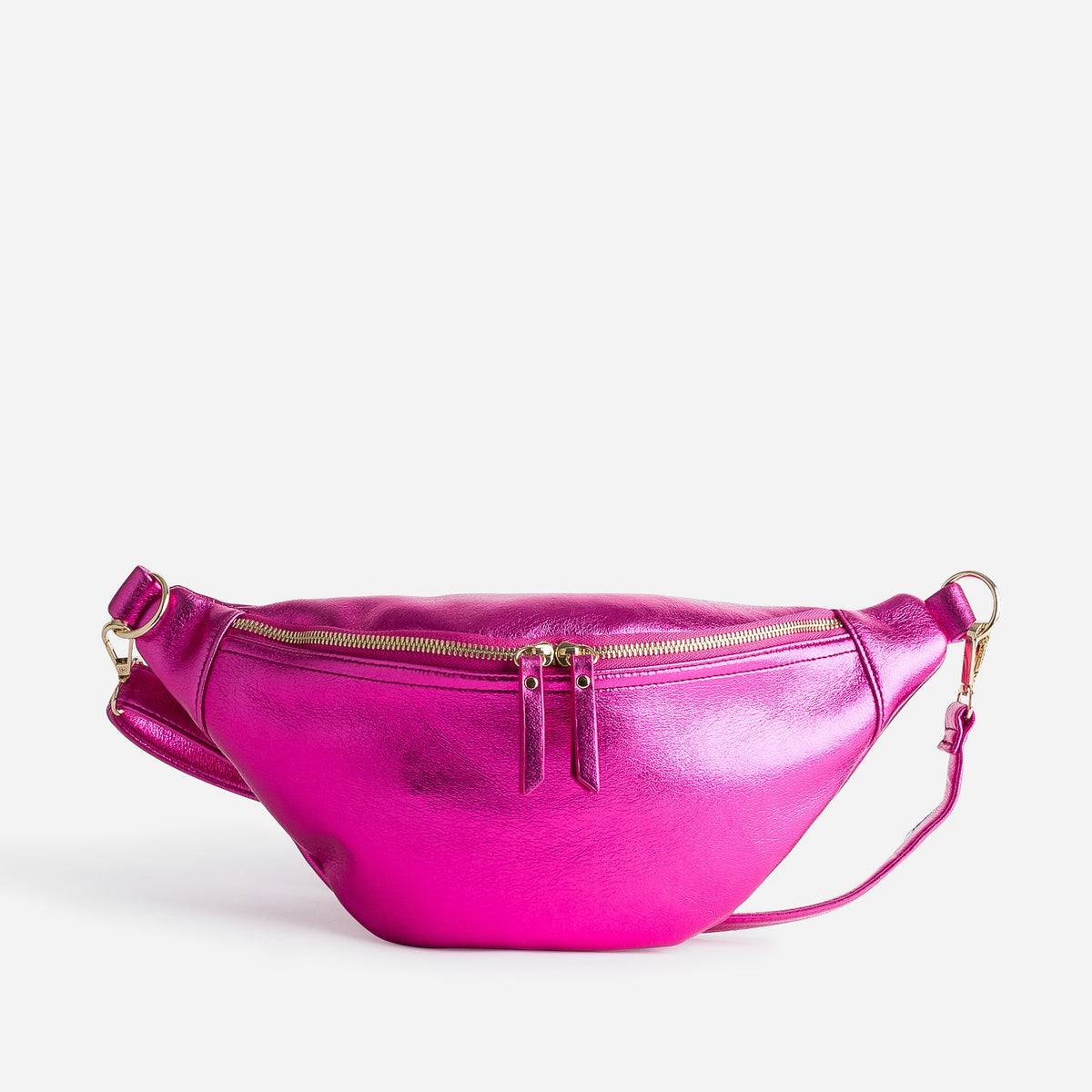 Sac-banane TEXTO fuchsia métallisé - 1