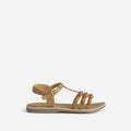 Sandale BUGGY marron en cuir brides tressées - 1