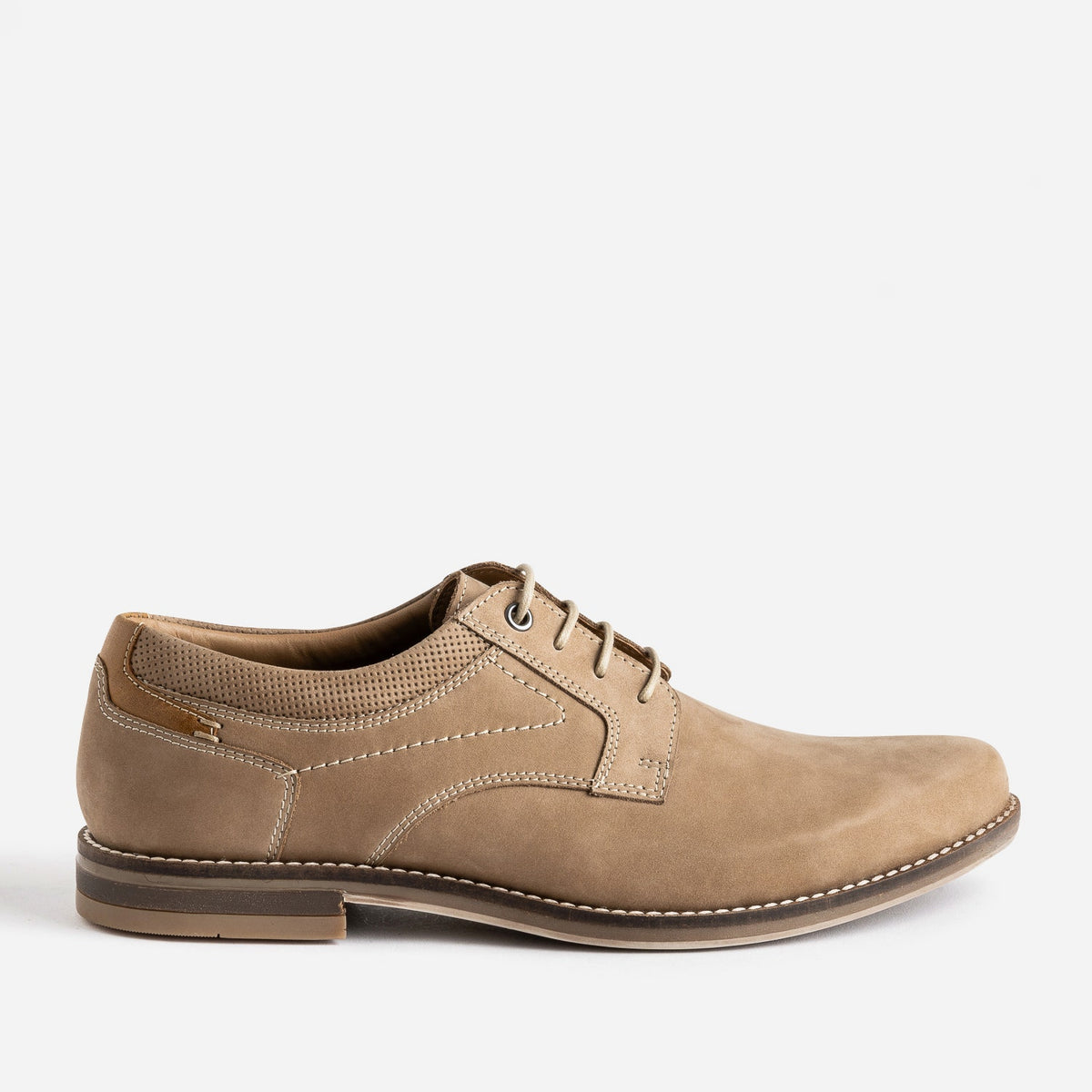 Derby beige cuir nubuck - 1