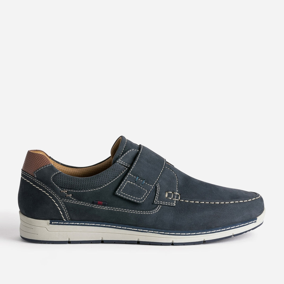 Derby FRANCE ARNO bleu cuir nubuck - 1