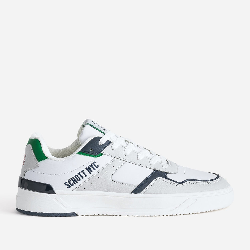 Basket SCHOTT blanche, grise et verte - 1