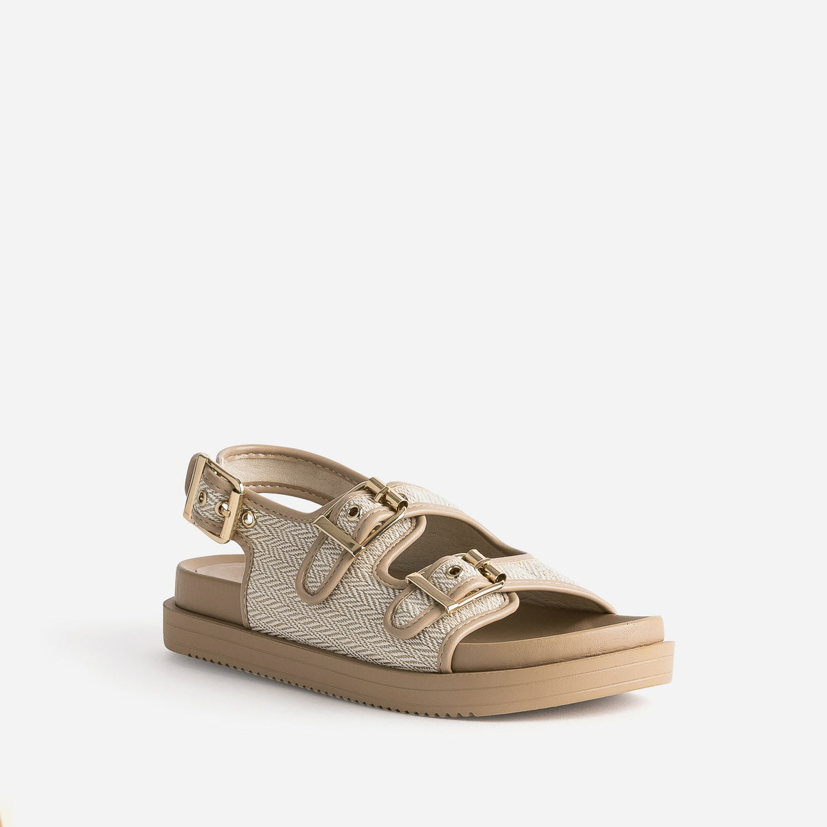 Sandale TEXTO beige motif chevrons - 2