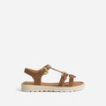 Sandale BUGGY marron cuir semelle épaisse - 1