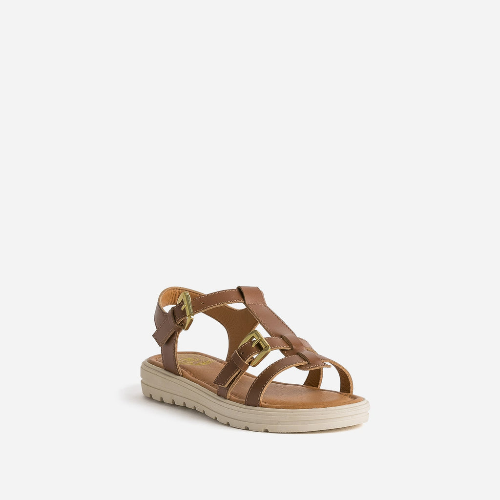 Sandale BUGGY marron cuir semelle épaisse - 2