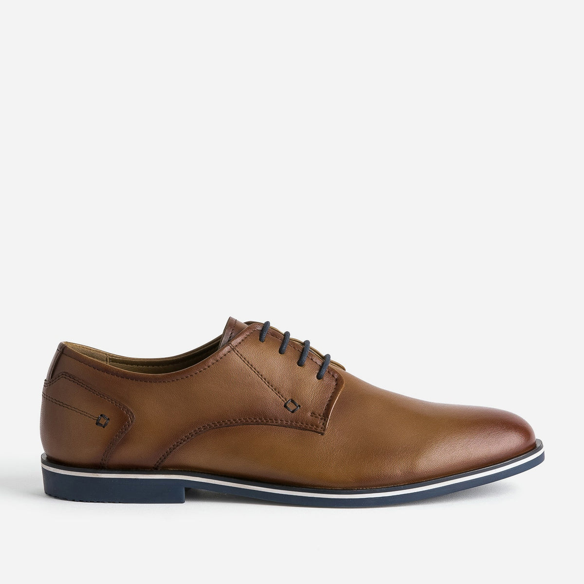 Derby cognac en cuir - 1