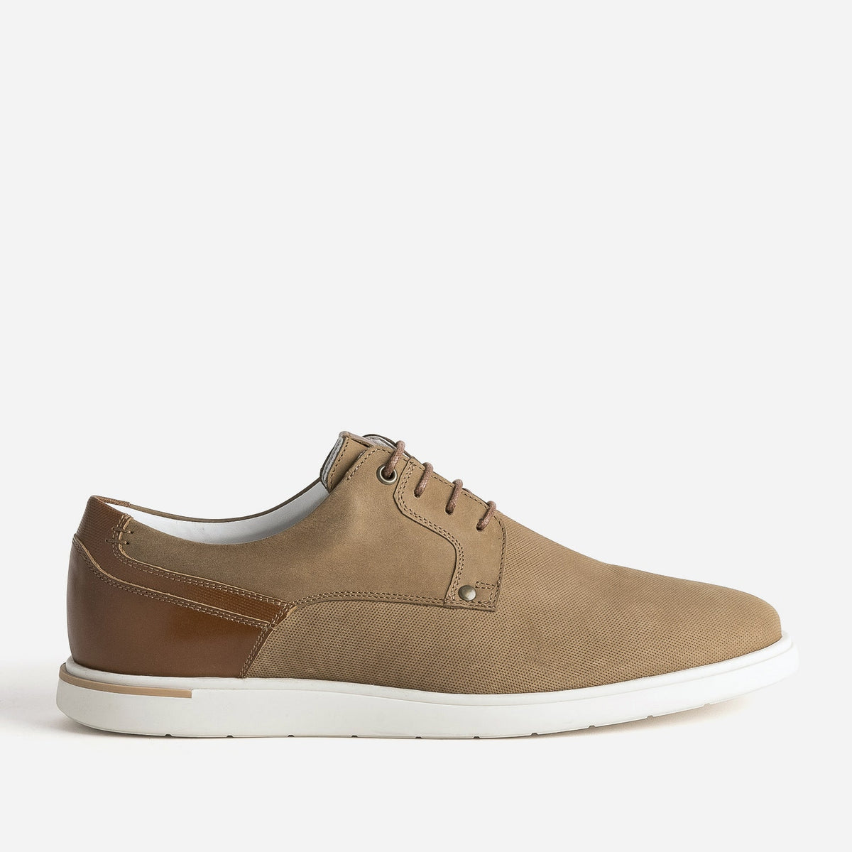 Derby confort camel cuir éco-conçu - 1