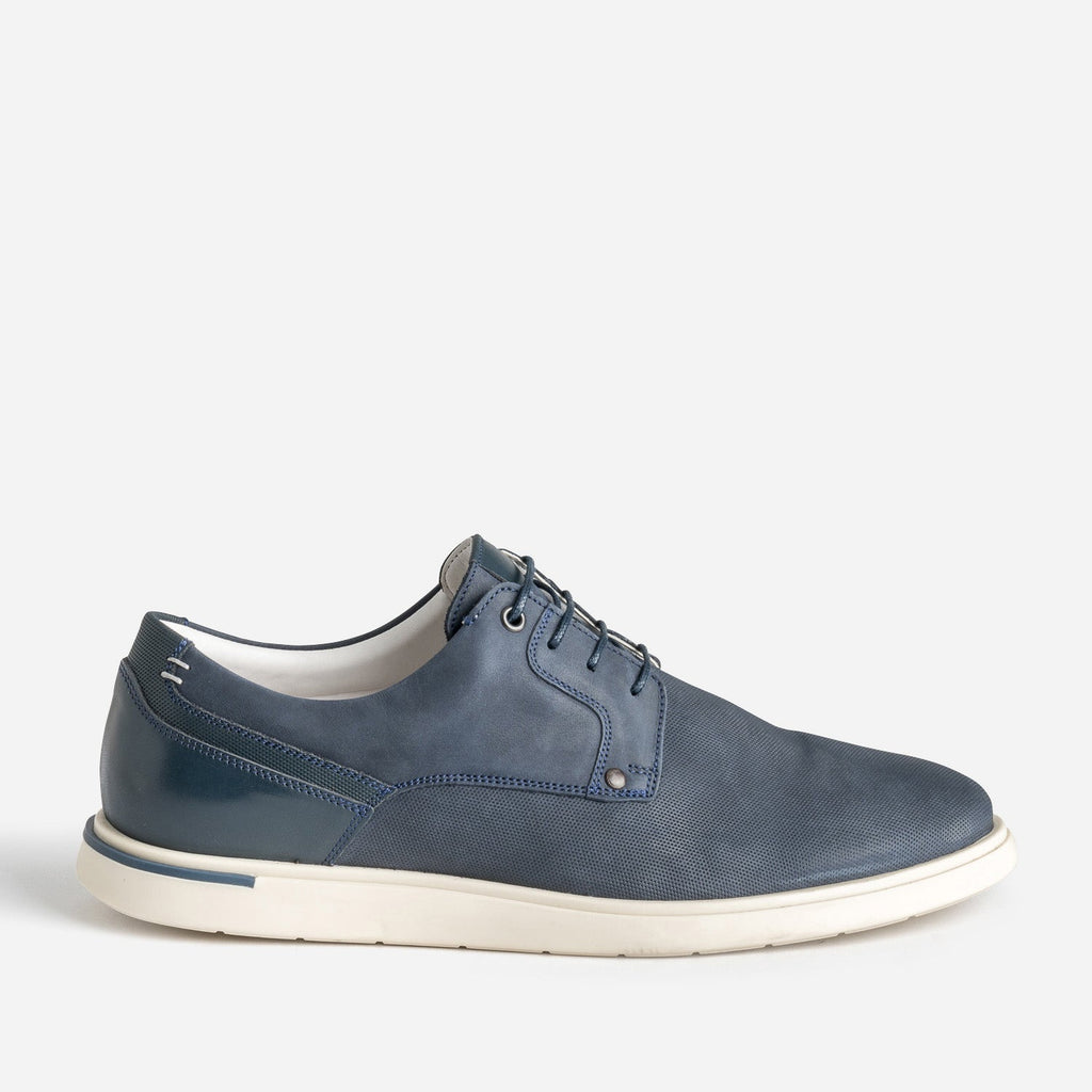 Derby confort bleu cuir éco-conçu - 1