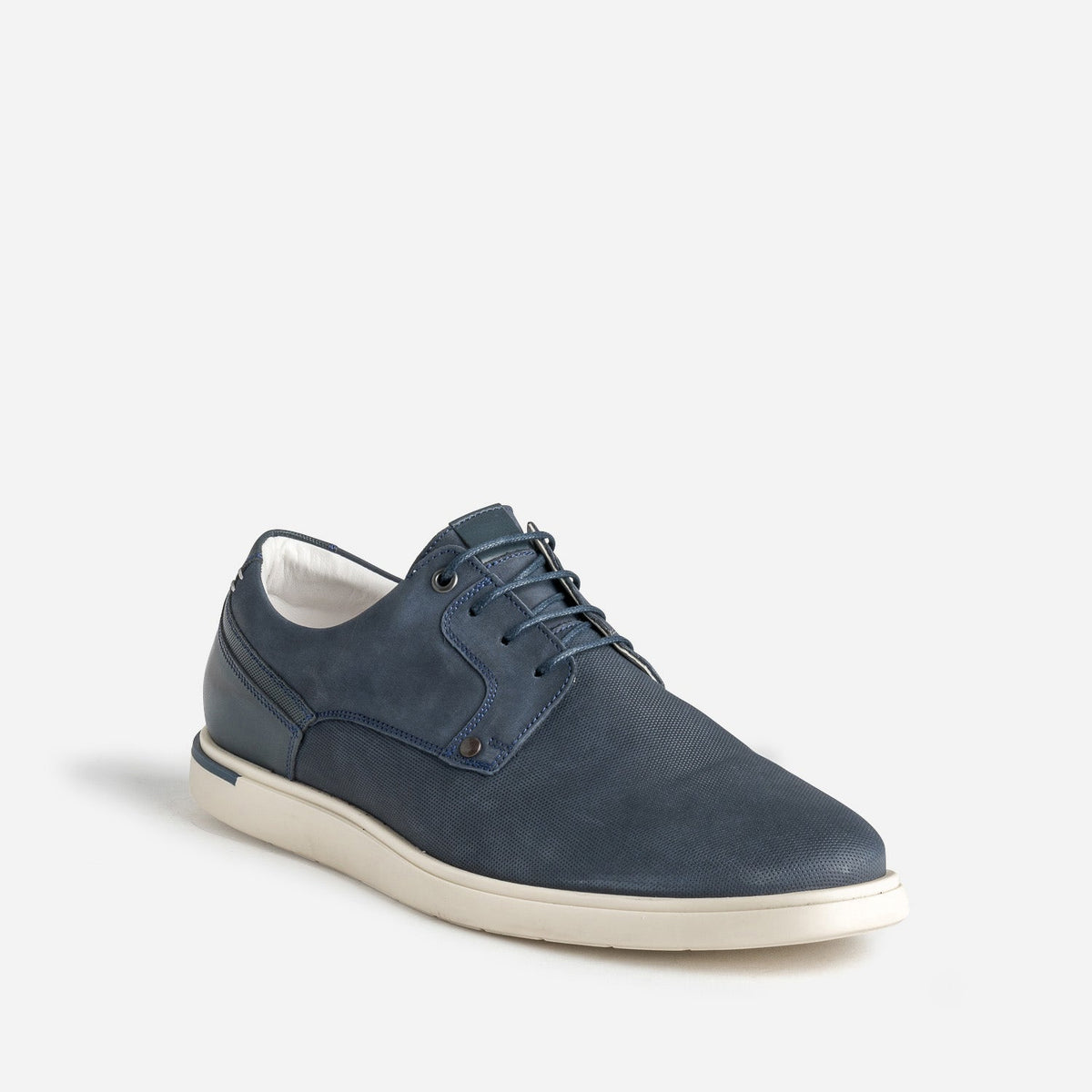 Derby confort bleu cuir éco-conçu - 2