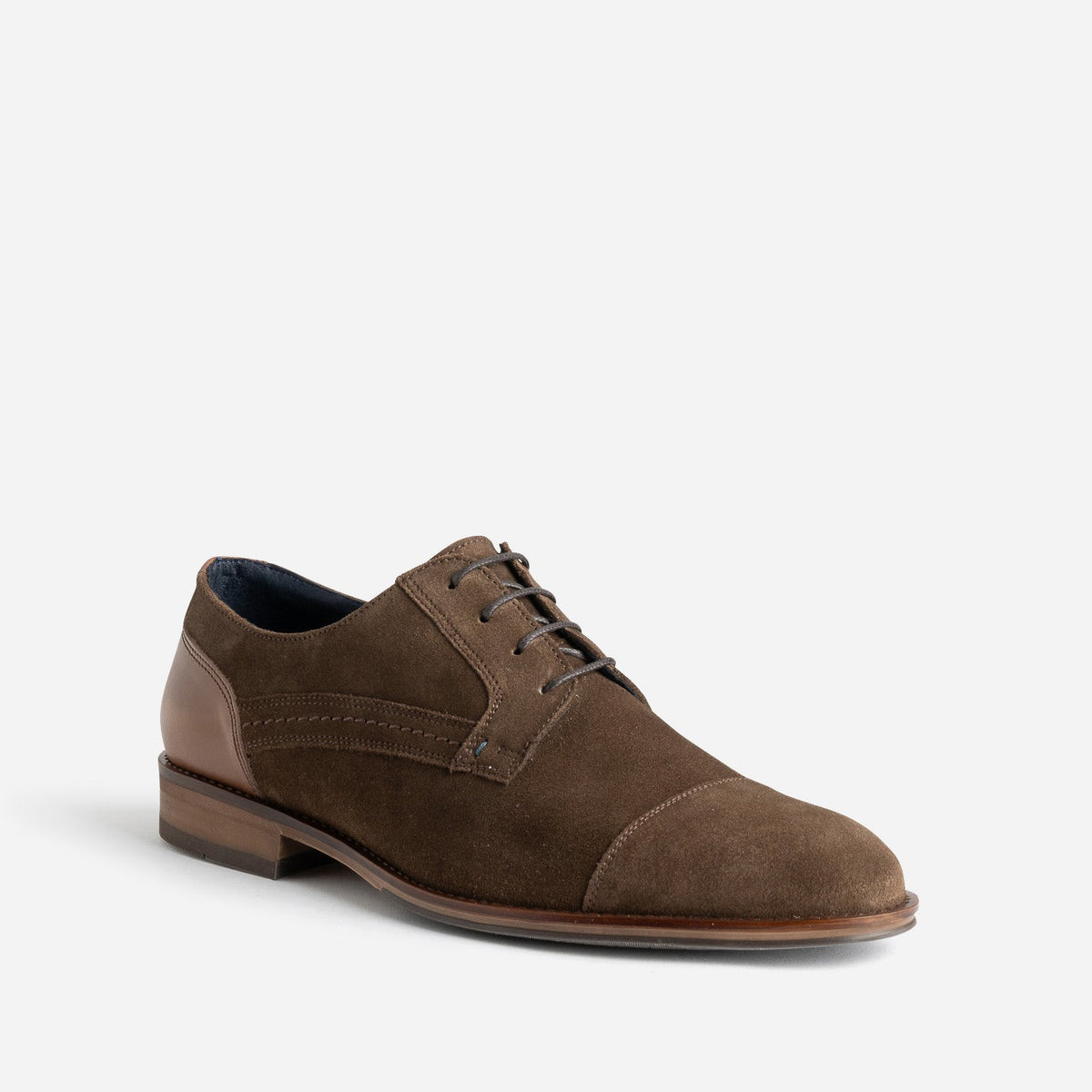 Derby marron cuir velours éco-conçu - 2