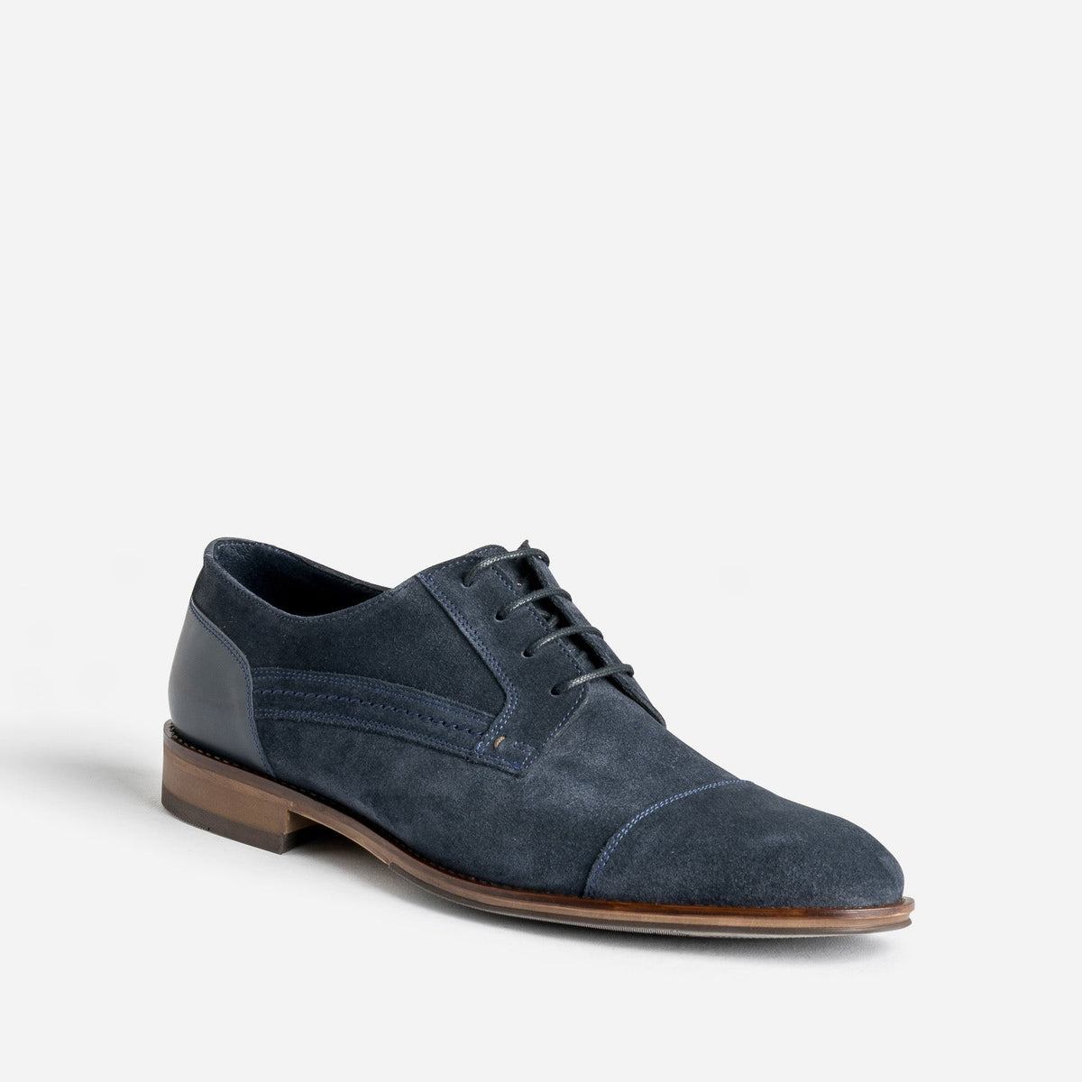 Derby marine cuir velours éco-conçu - 2
