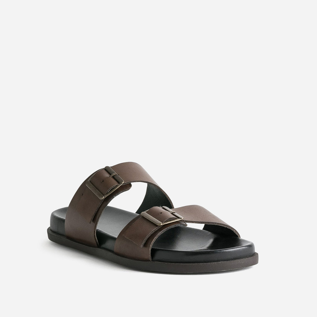 Mule marron en cuir - 2