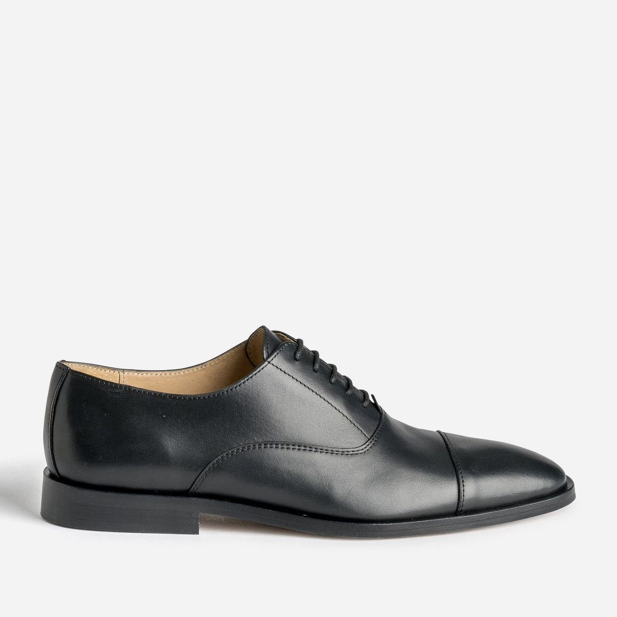 Richelieu noir cuir Cousu Blake - 1