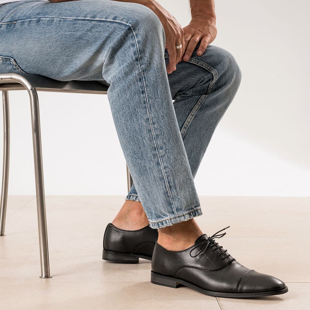 Richelieu noir cuir Cousu Blake - 2