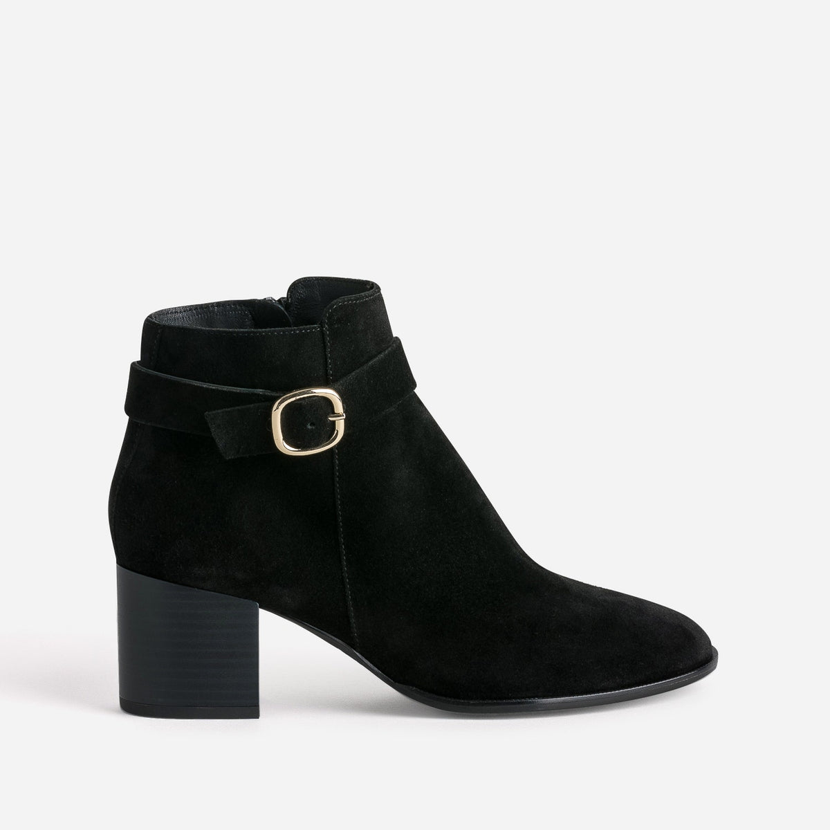Boots ERAM FLEX noir en cuir velours - 1