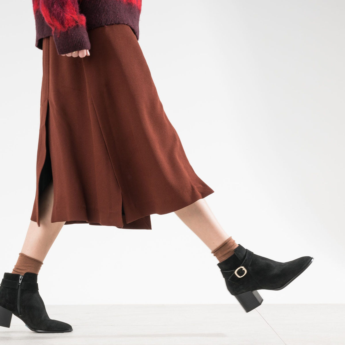 Boots ERAM FLEX noir en cuir velours - 2