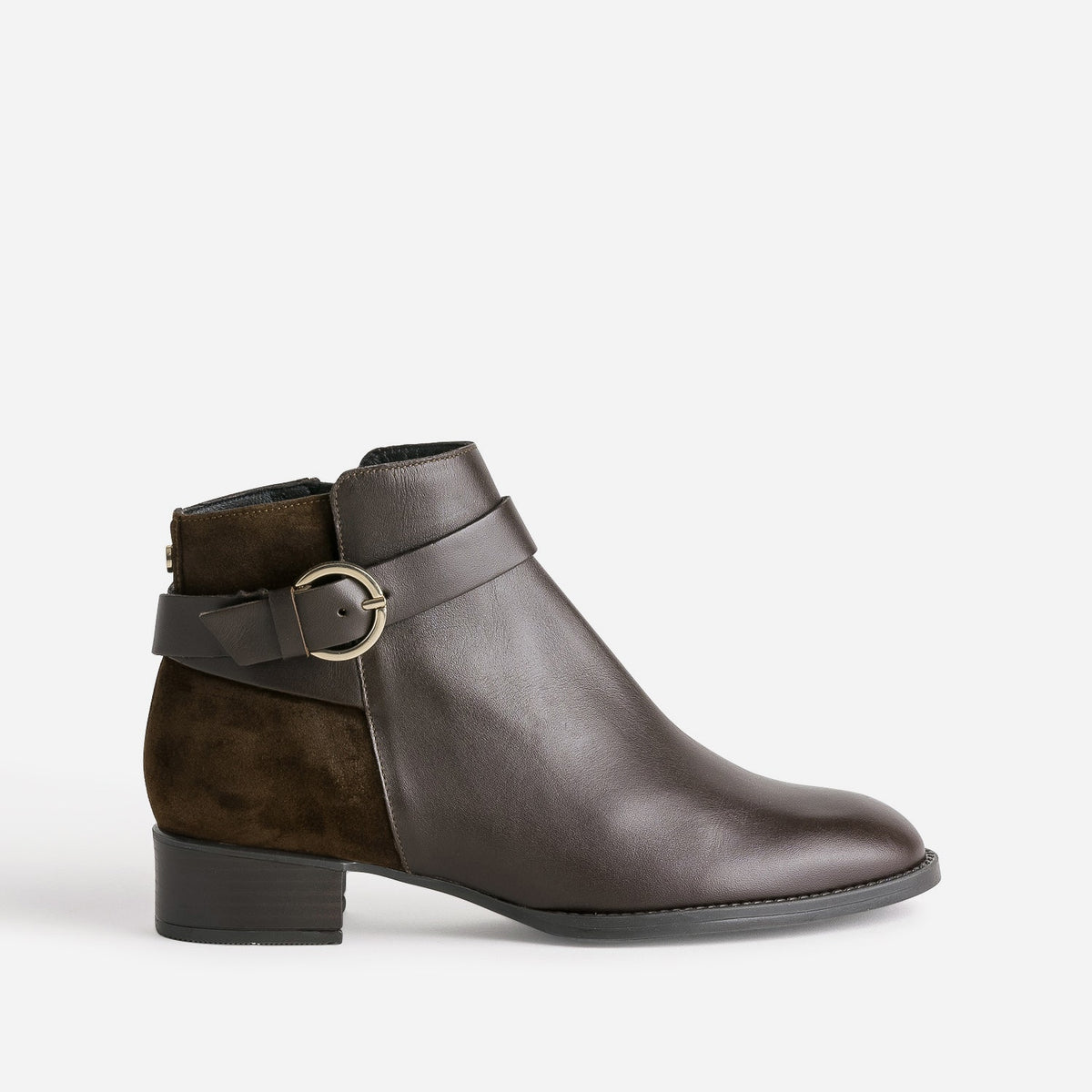Boots ERAM FLEX marron cuir bi-matière - 1