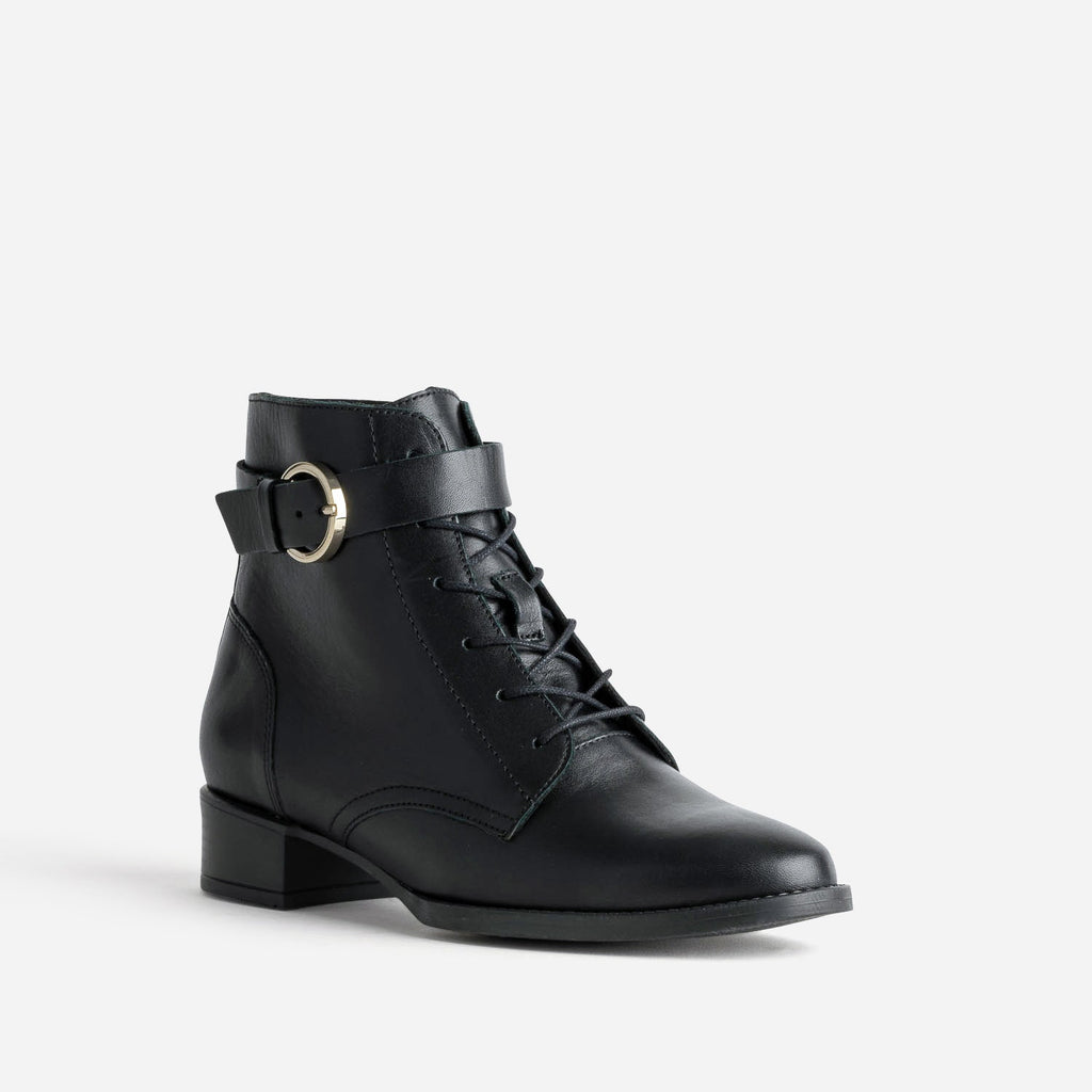 Boots à lacet ERAM FLEX noir cuir - 2