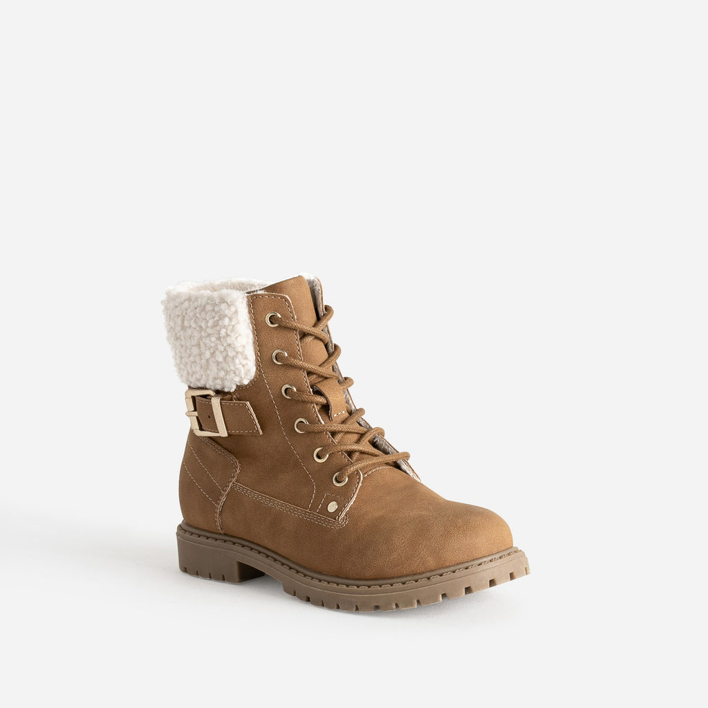 Boots à lacet BUGGY camel fourré - 2