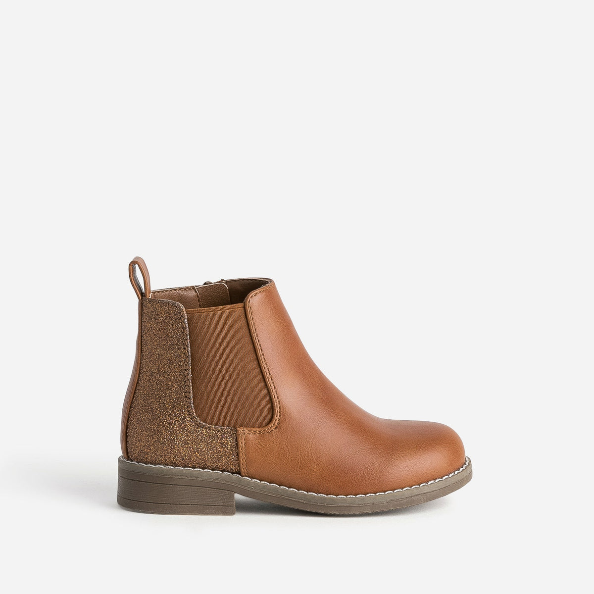 Chelsea boots BUGGY camel à détails pailletés - 1