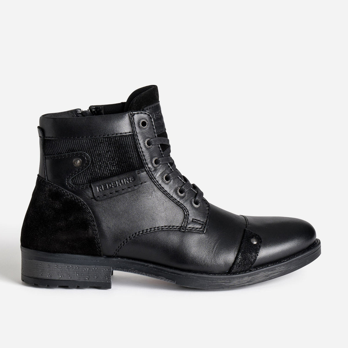 Boots à lacet REDSKINS noir en cuir - 1