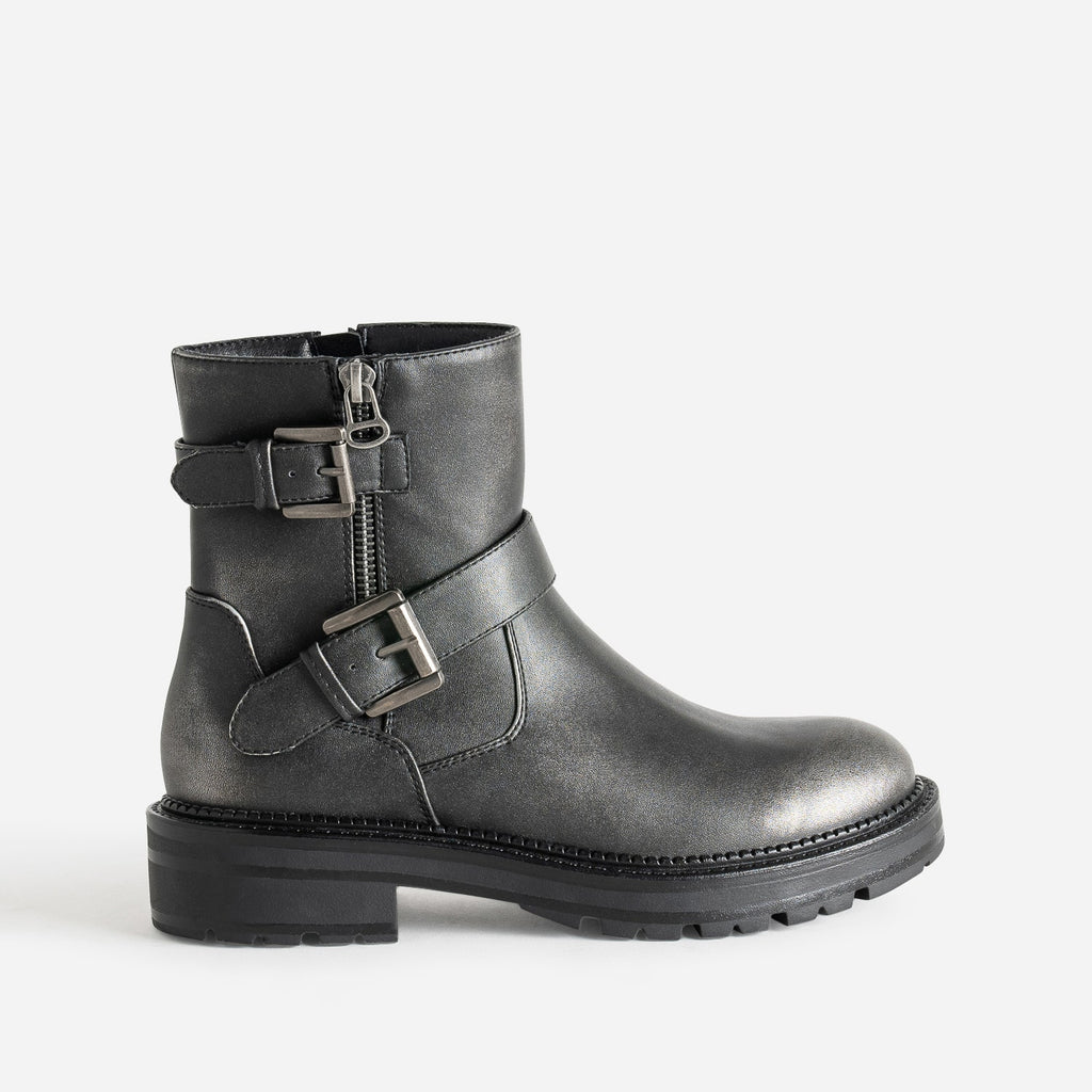 Boots TEXTO gris esprit motard - 1
