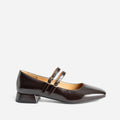 Babies marron foncé double bride - 1
