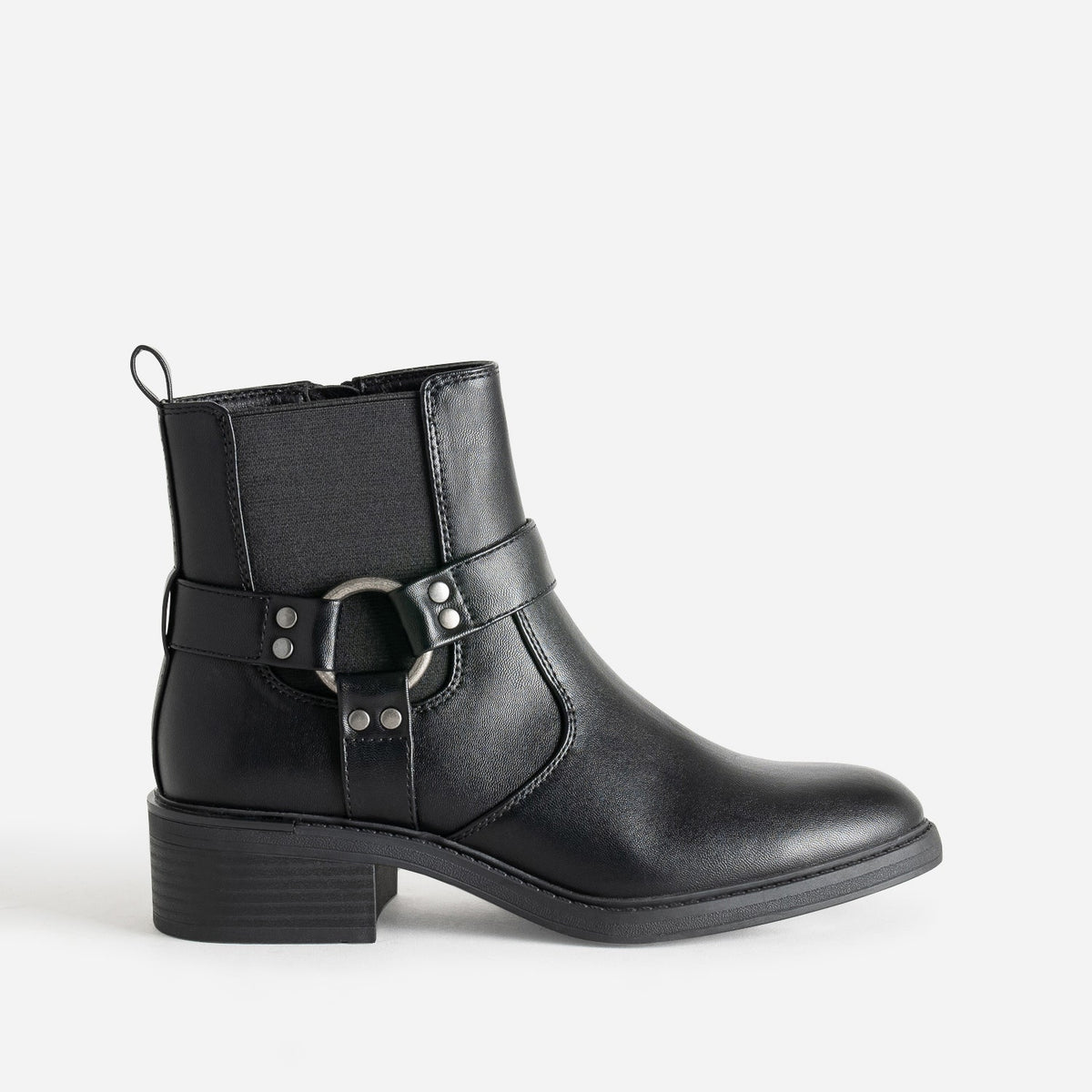 Boots TEXTO noir esprit motard - 1