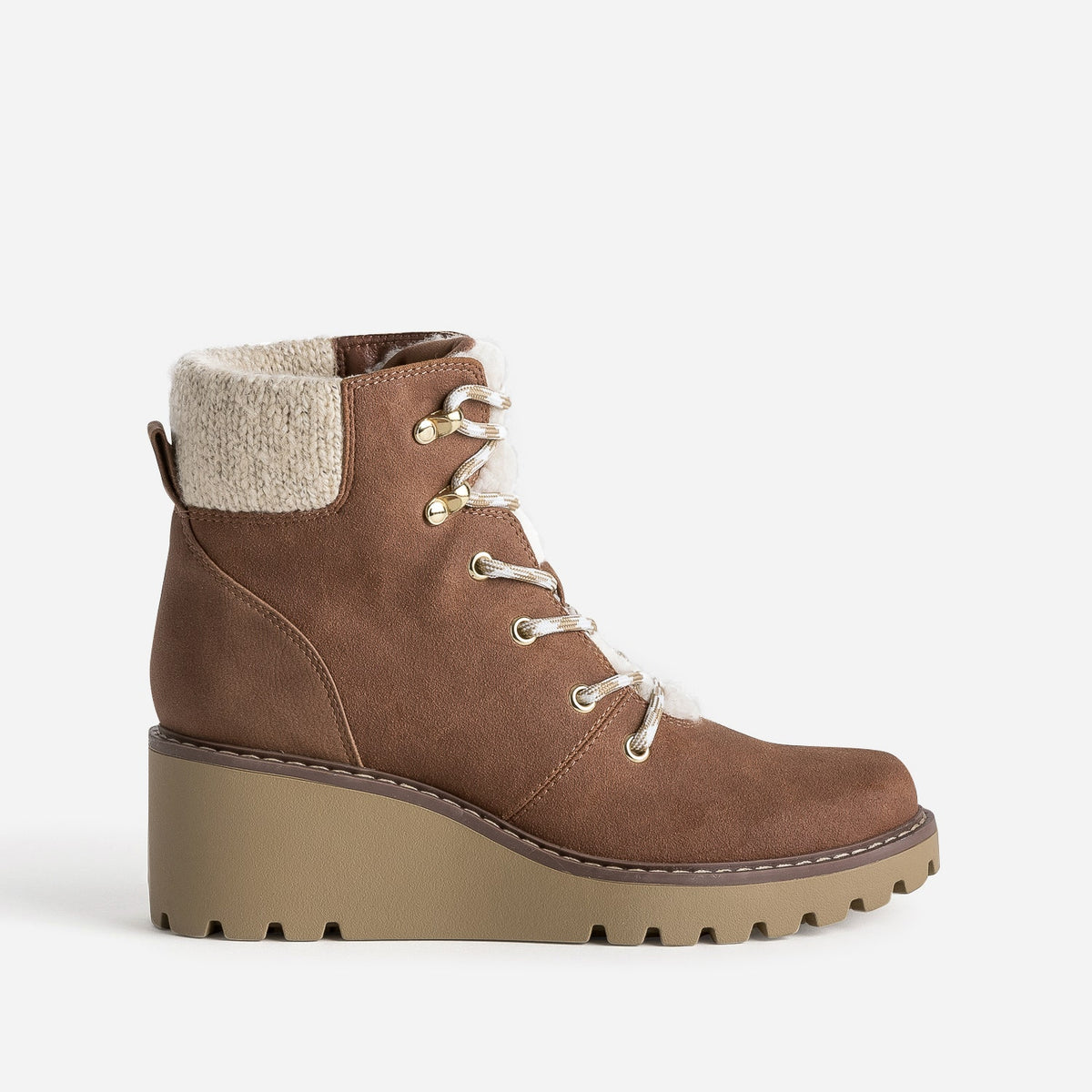 Boots compensés beige esprit montagne - 3