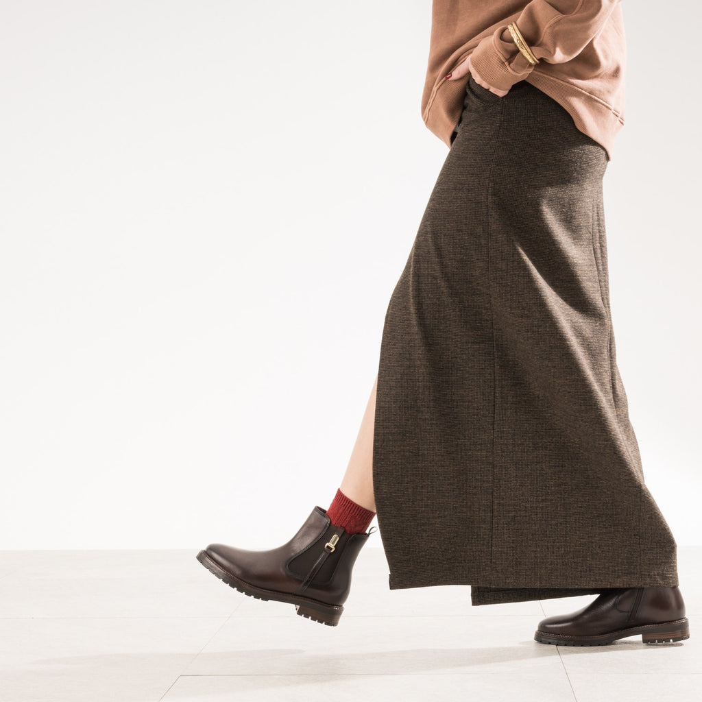 Boots marron cuir patte fantaisie - 2
