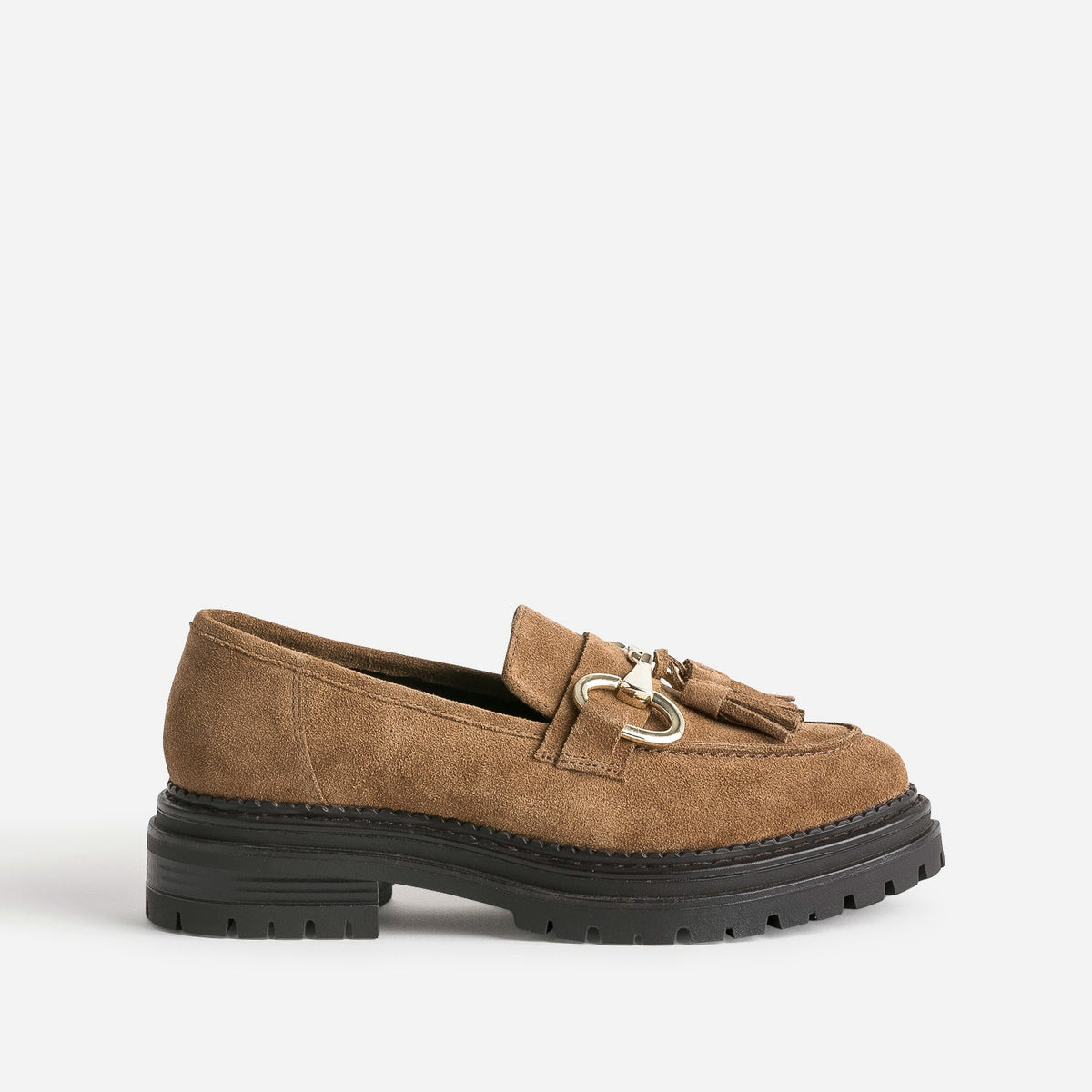 Mocassin TEXTO camel cuir velours - 1