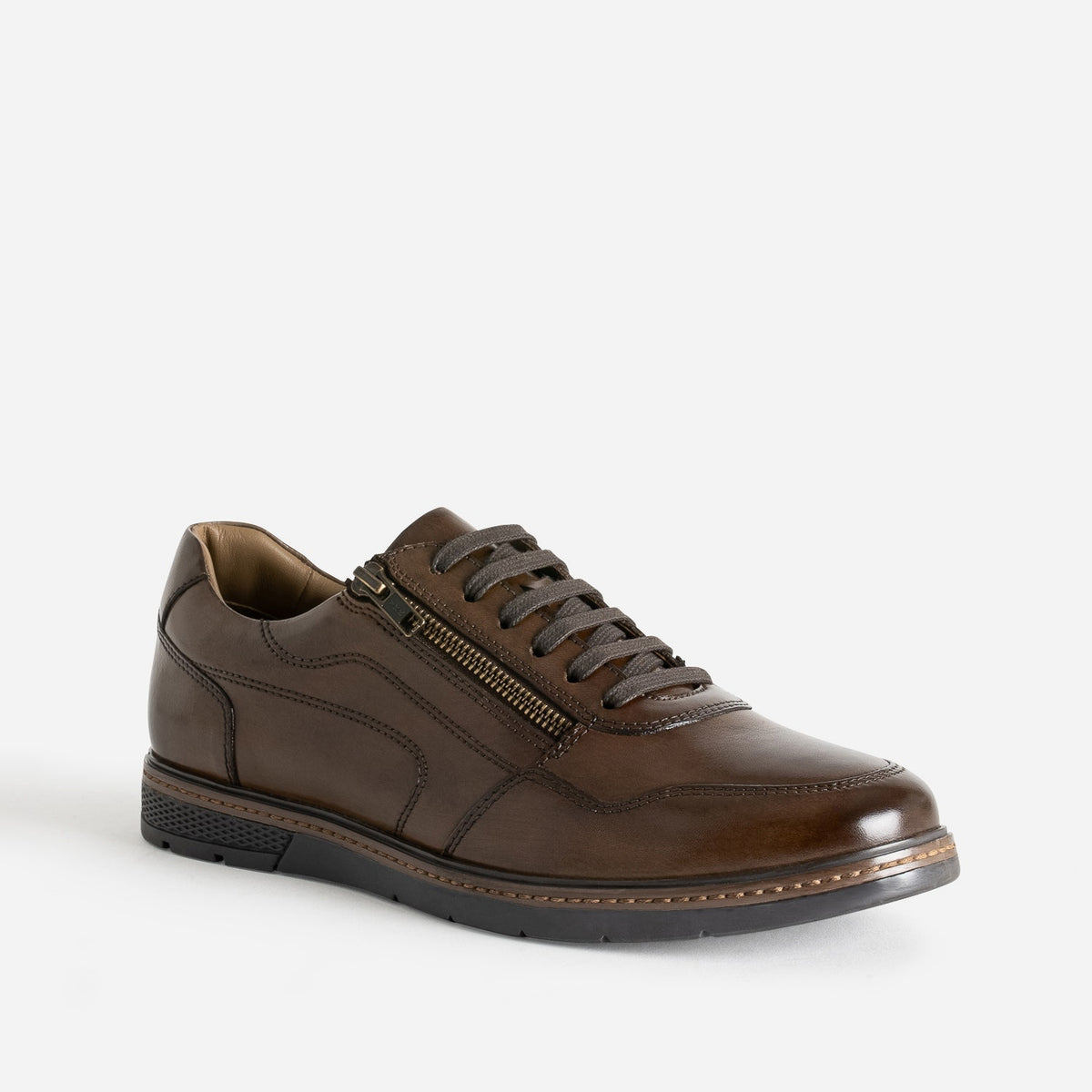 Tennis FRANCE ARNO marron en cuir - 2