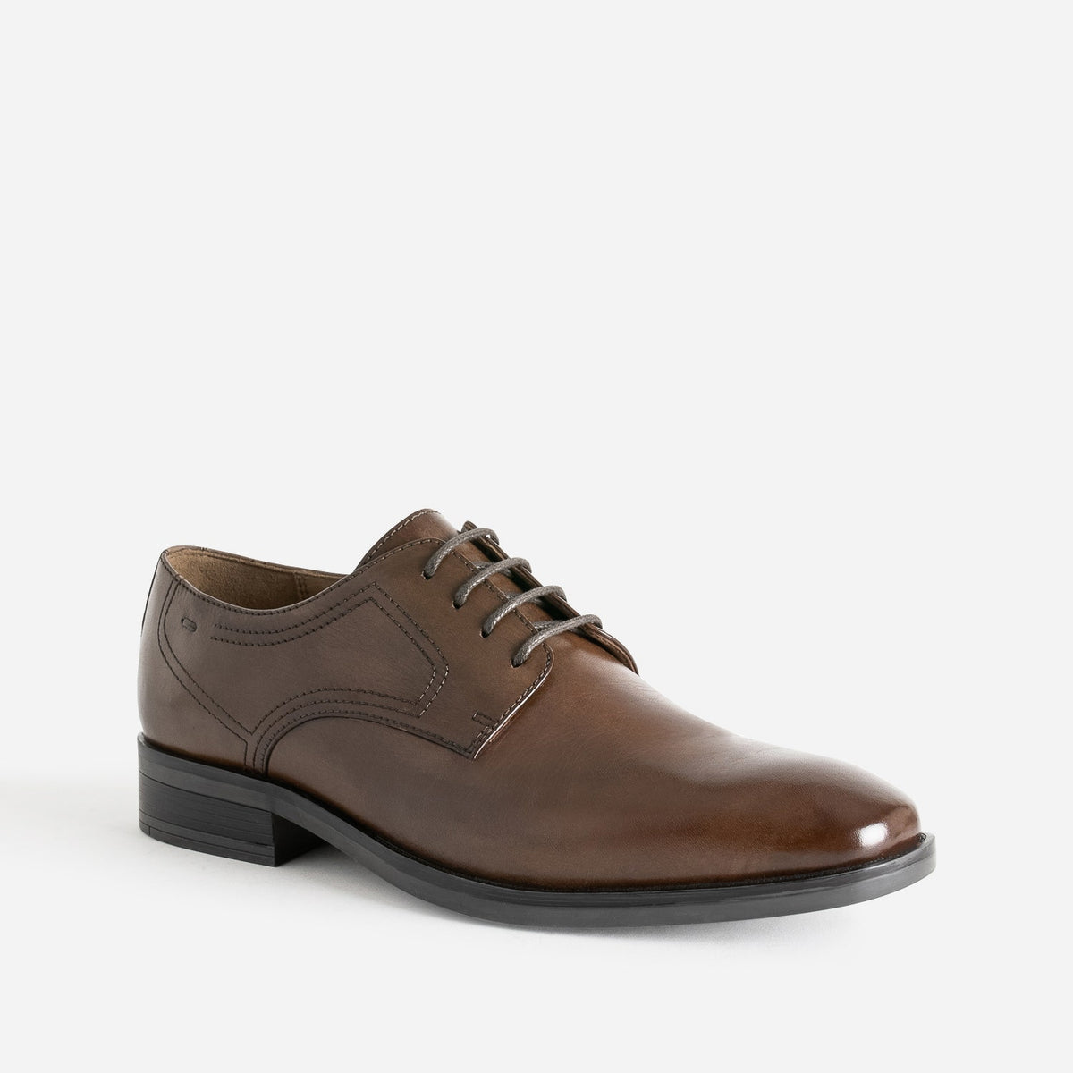 Derby marron en cuir - 2