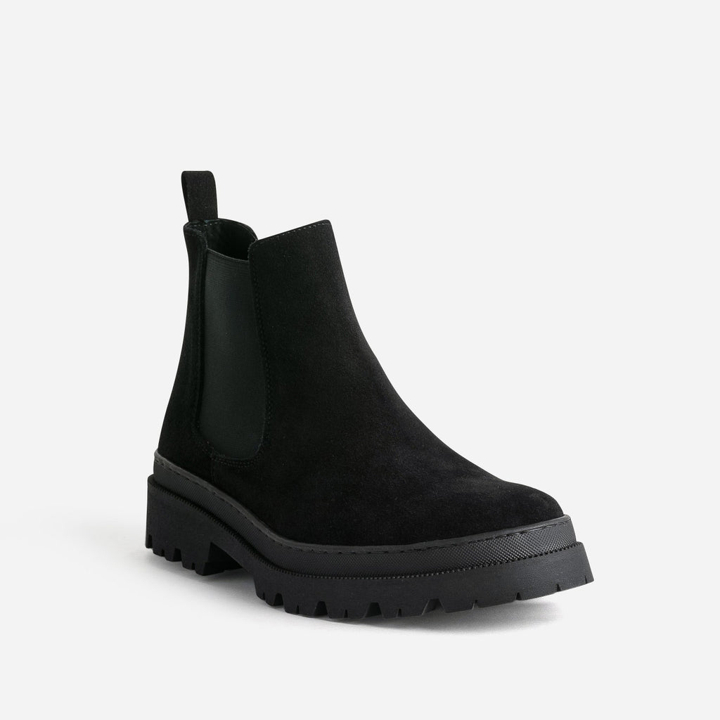 Chelsea boots noir cuir velours - 2