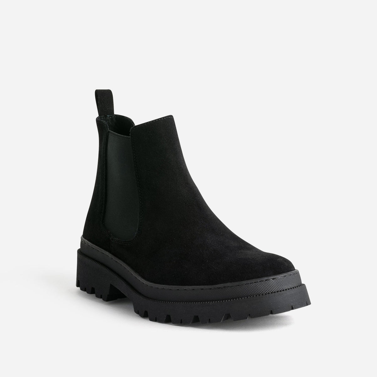 Chelsea boots noir cuir velours - 2