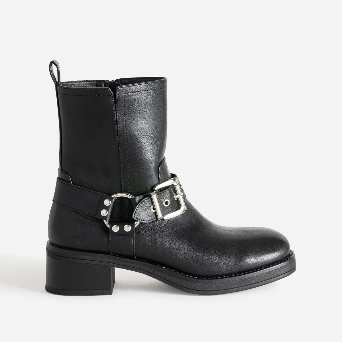 Boots TEXTO noir esprit motard - 1