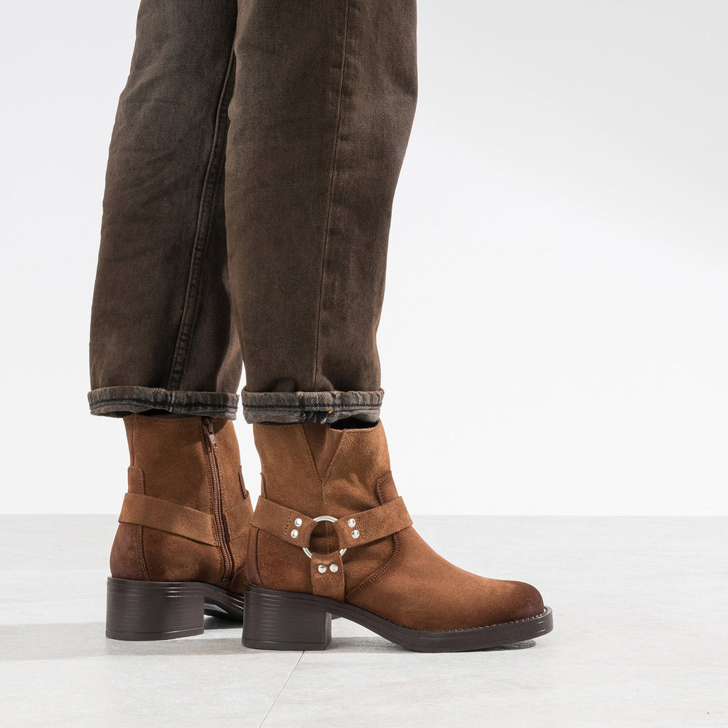 Boots motard TEXTO noir cuir - 4