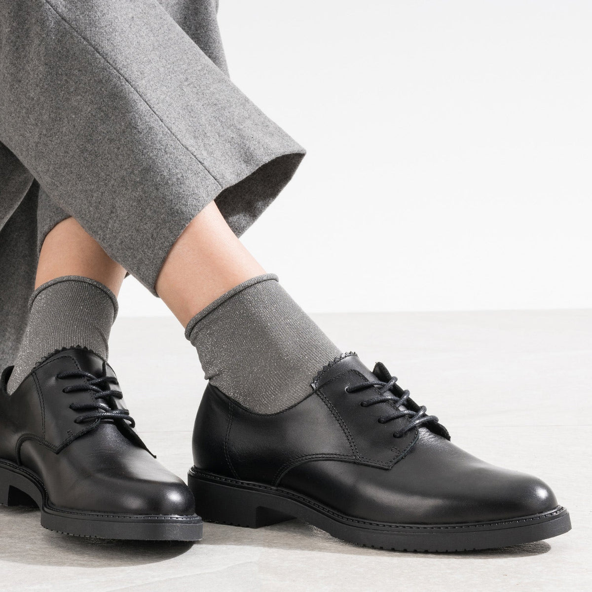 Derby noir en cuir - 2