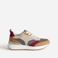 Tennis camel, bordeaux et beige semelle amovible - 1