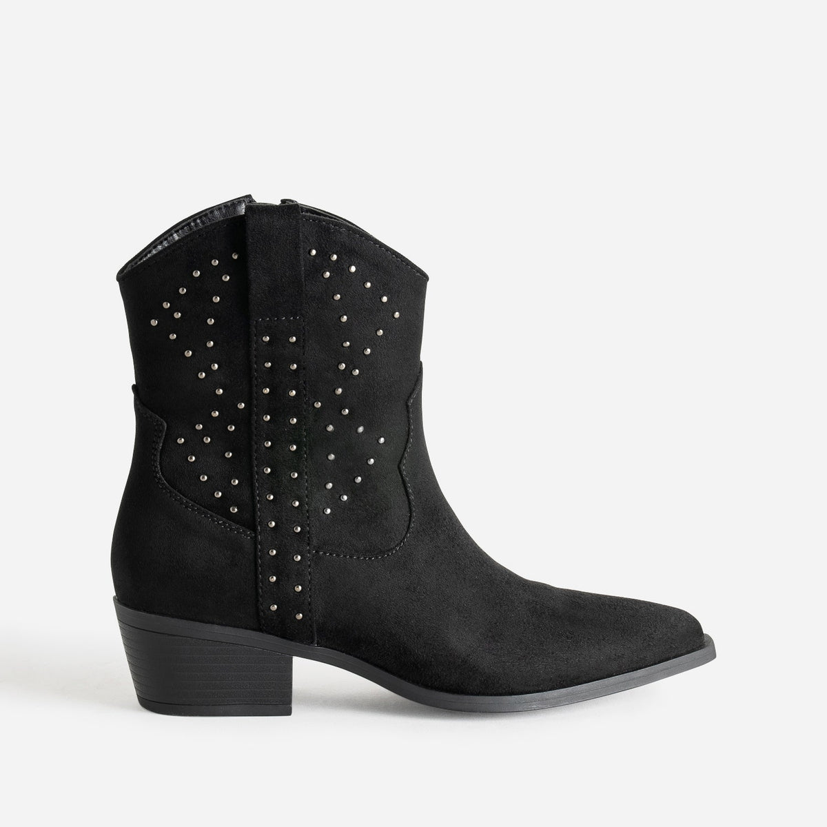Boots santiag TEXTO noir suédé clouté - 1