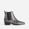 Chelsea boots TEXTO gris argent cuir effet python - 1