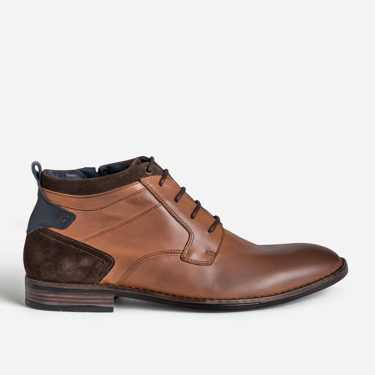 Chukka boots marron clair cuir - 1