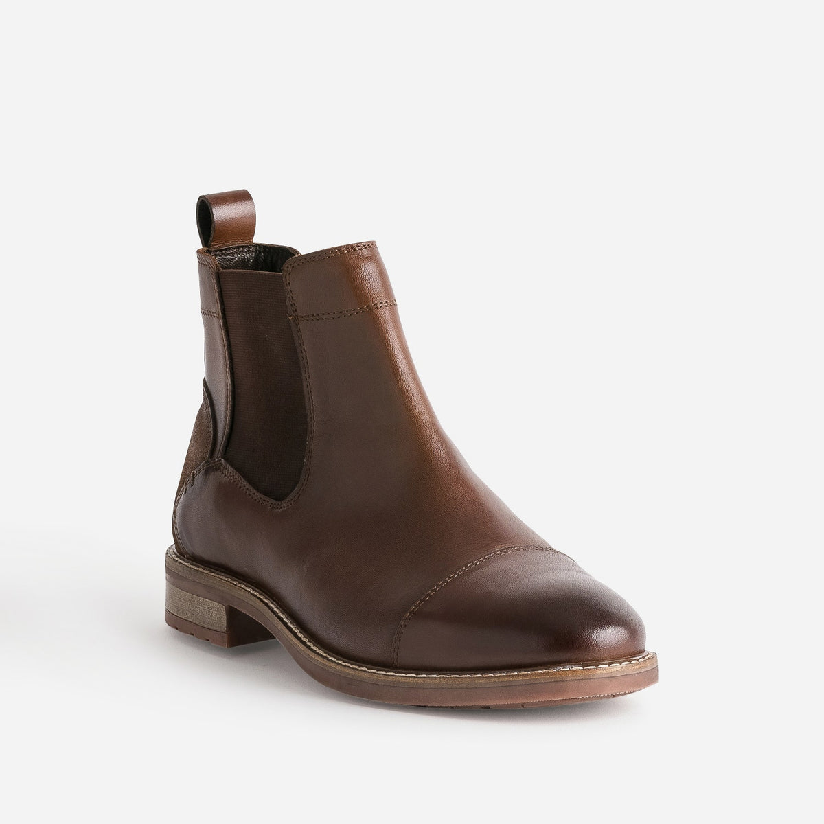 Chelsea boots marron cuir - 2