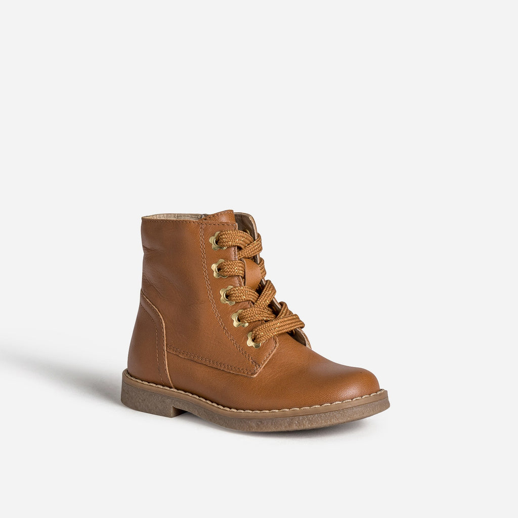 Bottine BUGGY camel cuir œillets-fleurs - 2
