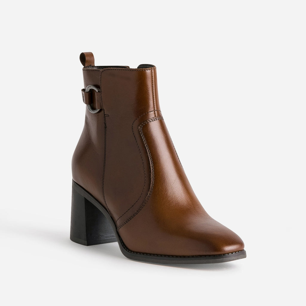 Boots marron en cuir à talon - 2